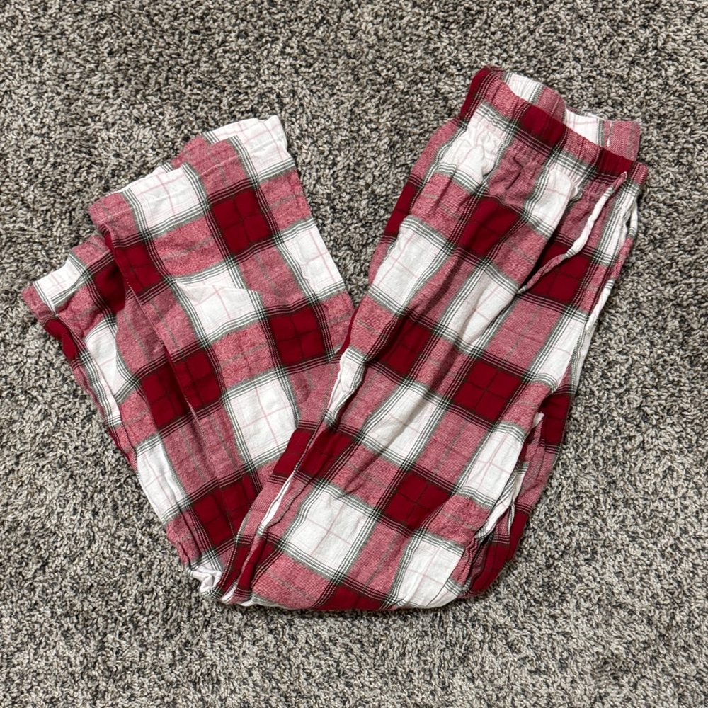 Liz Claiborne Red and White Plaid Pajama Pants
